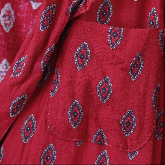Sophisticate Vintage boho red dress - Picture 3 of 6